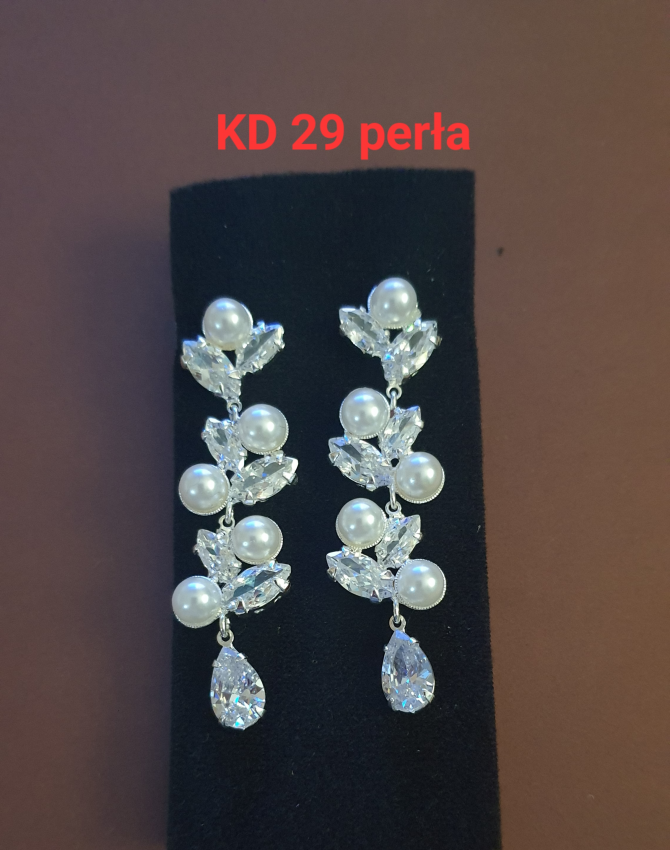 Kolczyki długie KD 29 perła